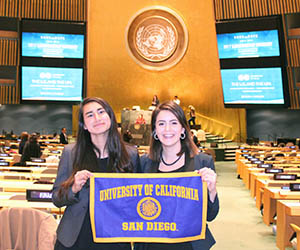 UC San Diego students at the Model UN