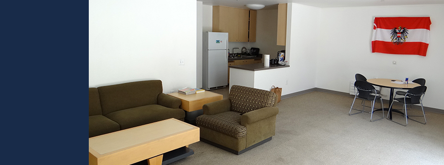 5 of 19, International House residential apartments - living room