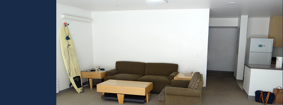 6 of 19, International House residential apartments - living room