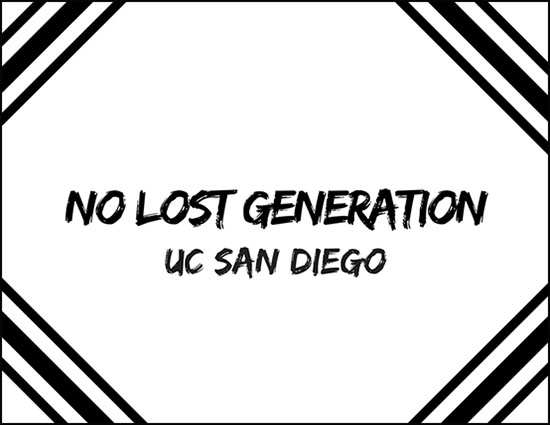 No Lost Generation UC San Diego - illustrated logo